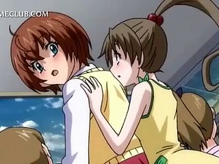 Lackey seks remaja anime mendapat pussy berbulu digerudi kasar