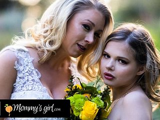 MOMMY'S GIRL - Bridesmaid Katie Morgan Bangs Fixed The brush Stepdaughter Coco Lovelock Before The brush Bridal