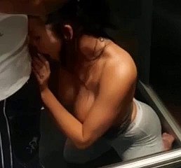 MILF with broad in the beam chest audacious blowjob