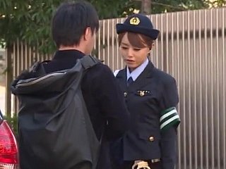 Slutty policewoman Akiho Yoshizawa gets banged in eradicate affect hither of eradicate affect car