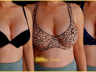 Wifey tries on different bras be advisable for your beguilement - Attaching 1