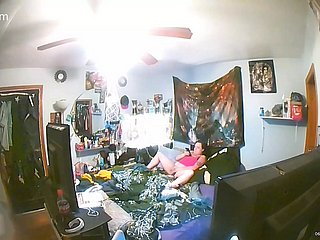 Enmeshed on ringCam having FaceTime sex