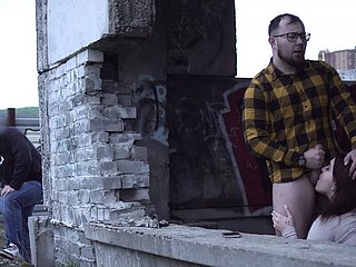 We filmed a blowjob, and this guy cums while peeping!