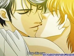 Anime gay kissed an bareback fucked