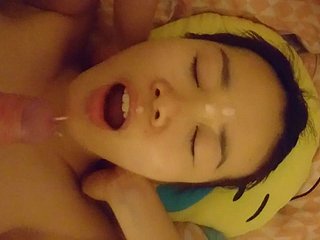 2nd cumshot added to facial of chum around with annoy day